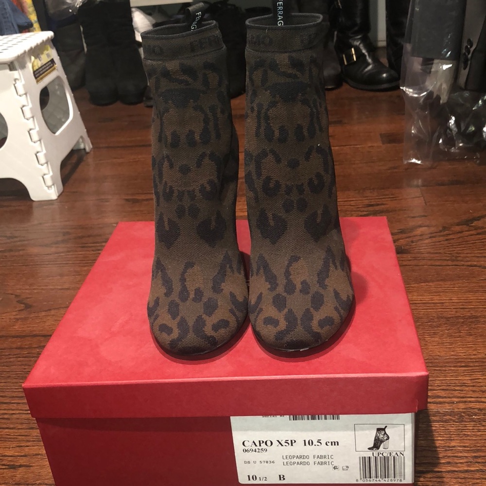 Salvatore Ferragamo Capo Sock Bootie